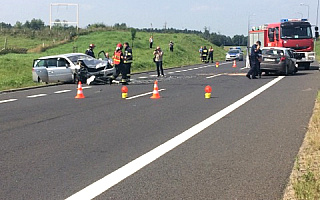 Wypadek na DK 51. W okolicach Spręcowa zderzyły się 2 auta, są ranni